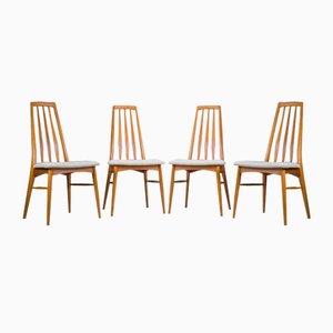 Mid-Century Eva Dining Chairs by Niels Koeefoed for Koefoed Hornslet, 1960s, Set of 4-ZZH-1250510