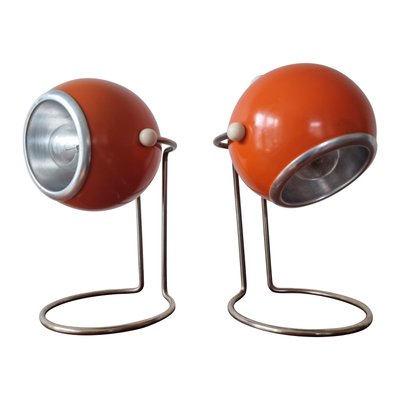 Mid-Century Eye Ball Table Lamps, 1970s, Set of 2-TZ-1425777