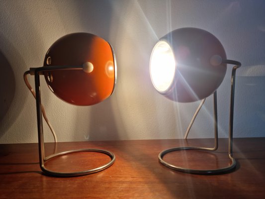 Mid-Century Eye Ball Table Lamps, 1970s, Set of 2-TZ-1425777