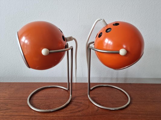 Mid-Century Eye Ball Table Lamps, 1970s, Set of 2-TZ-1425777