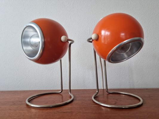 Mid-Century Eye Ball Table Lamps, 1970s, Set of 2-TZ-1425777