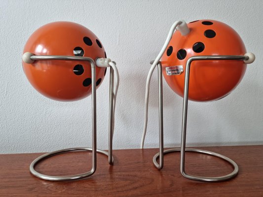 Mid-Century Eye Ball Table Lamps, 1970s, Set of 2-TZ-1425777