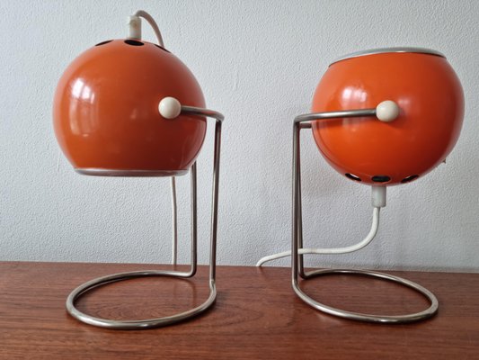 Mid-Century Eye Ball Table Lamps, 1970s, Set of 2-TZ-1425777