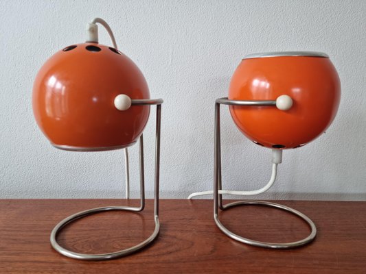 Mid-Century Eye Ball Table Lamps, 1970s, Set of 2-TZ-1425777