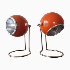 Mid-Century Eye Ball Table Lamps, 1970s, Set of 2-TZ-1425777