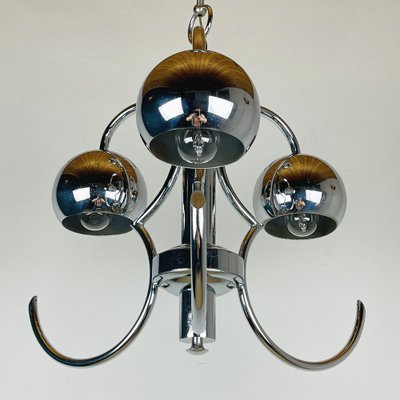 Mid-Century Eyeball Silver Pendant Lamp, Italy, 1970s-WQC-1189010