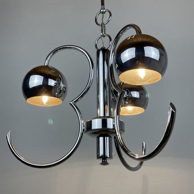 Mid-Century Eyeball Silver Pendant Lamp, Italy, 1970s-WQC-1189010