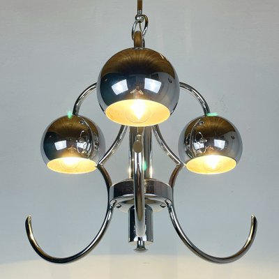 Mid-Century Eyeball Silver Pendant Lamp, Italy, 1970s-WQC-1189010