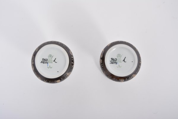 Mid-Century Faience Candleholders by Ivan Weiss for Royal Copenhagen, Set of 2-FN-1193095