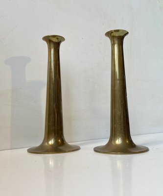 Mid-Century Fanfare Brass Candlesticks by Hans Bolling for Torben Ørskov, 1960s, Set of 2-LCR-1819440