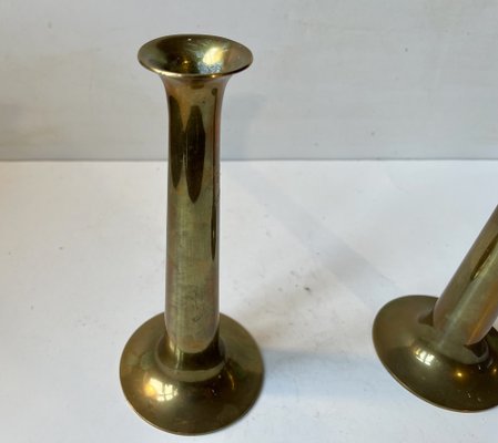 Mid-Century Fanfare Brass Candlesticks by Hans Bolling for Torben Ørskov, 1960s, Set of 2-LCR-1819440