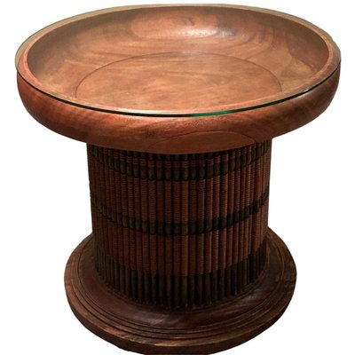 Mid-Century Faux Bamboo Side Table-BHG-1192473