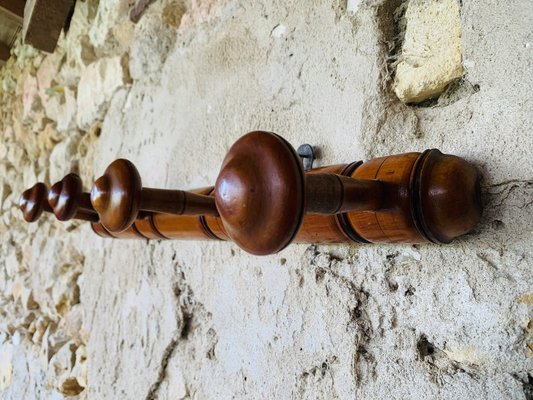 Mid-Century Faux Bamboo Wall Mounted Coat Rack, 1940s-OJT-1789760