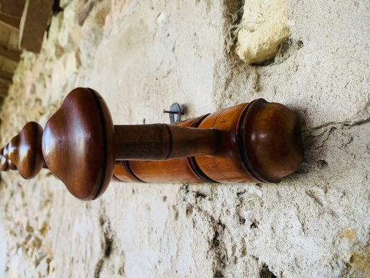 Mid-Century Faux Bamboo Wall Mounted Coat Rack, 1940s-OJT-1789760