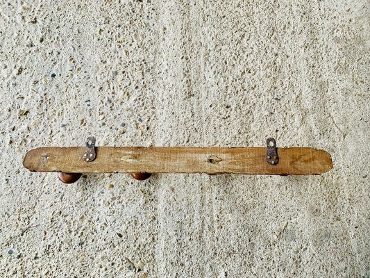 Mid-Century Faux Bamboo Wall Mounted Coat Rack, 1940s-OJT-1789760