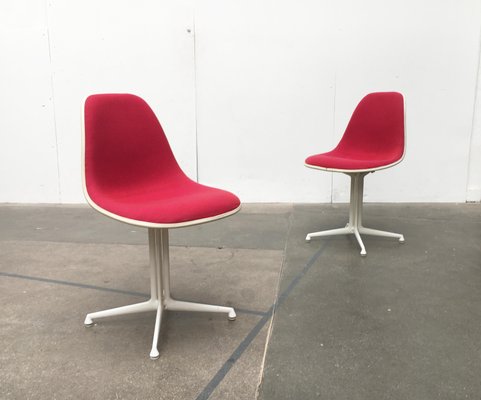 Mid-Century Fiberglass Side Chairs with La Fonda Base by Charles & Ray Eames for Herman Miller, Set of 2-UAH-809494