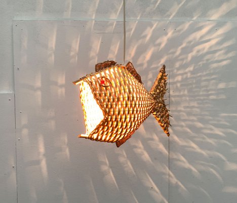 Mid-Century Fish Pendant Lamp, 1960s-UAH-1238776