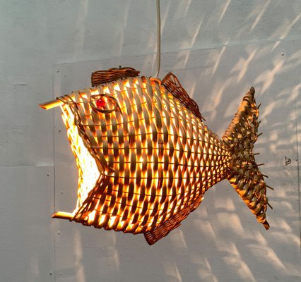 Mid-Century Fish Pendant Lamp, 1960s-UAH-1238776