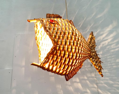 Mid-Century Fish Pendant Lamp, 1960s-UAH-1238776