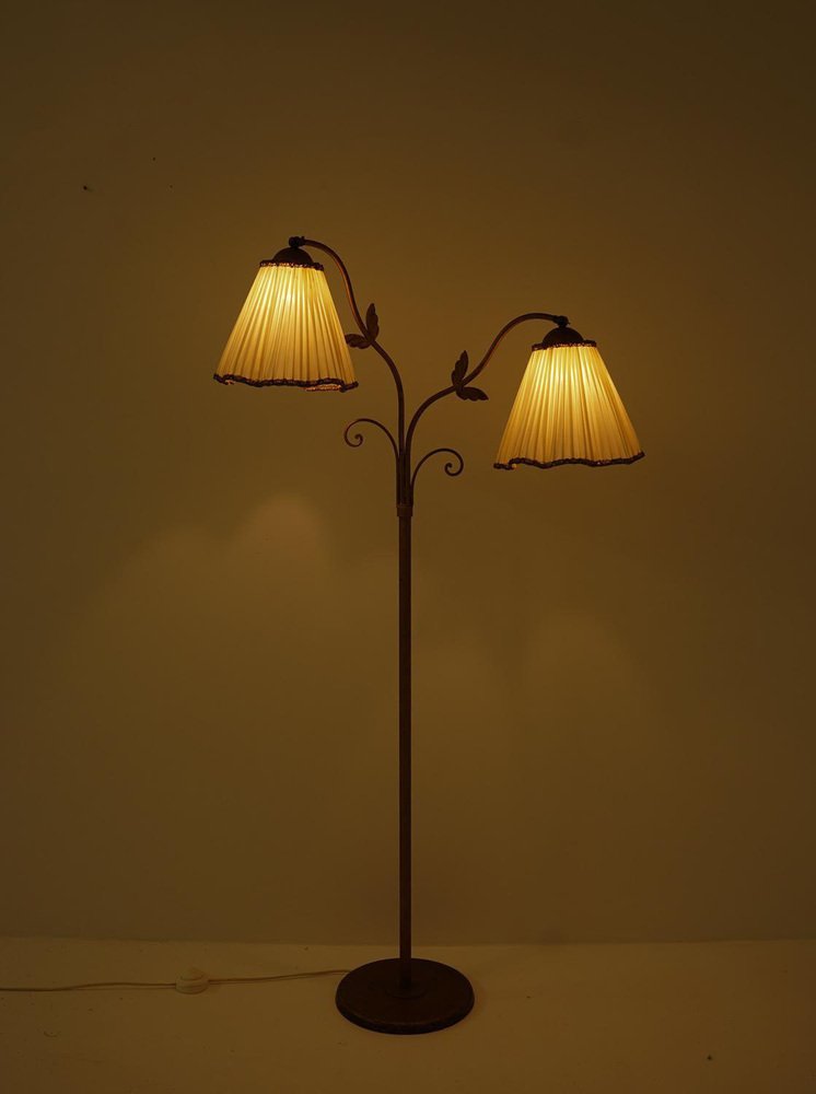 Mid-Century Floor Lamp by Tor Wolfenstein for Ditzingers, 1930s