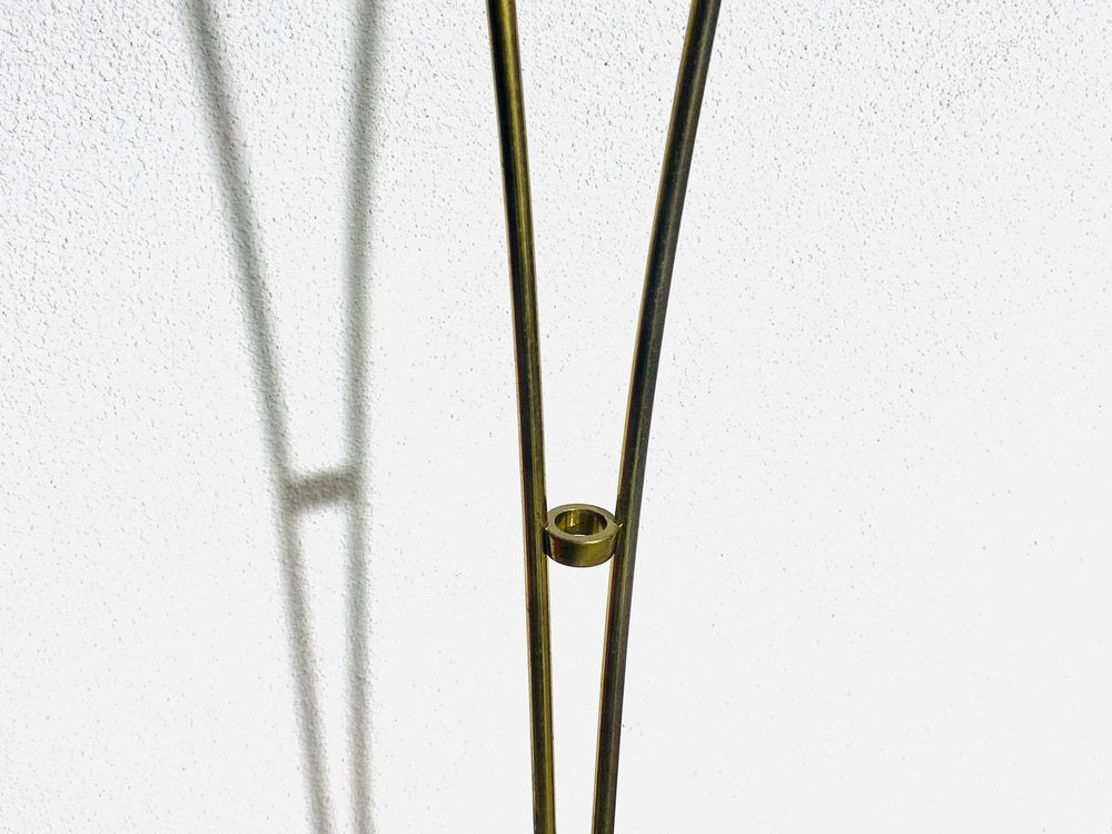 Mid-Century Floor Lamp in Brass with Fiberglass Shades attributed to Cosack, 1950s