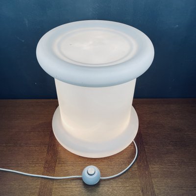 Mid-Century Floor Lamp in White Glass, Italy, 1970s-WQC-955246