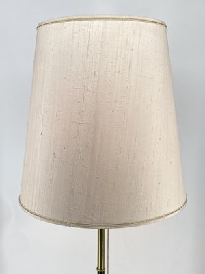 Mid-Century Floor Lamp with Brass Base and Fabric Shade by Bag Turgi, Switzerland, 1950s-CZ-2018260