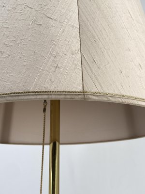 Mid-Century Floor Lamp with Brass Base and Fabric Shade by Bag Turgi, Switzerland, 1950s-CZ-2018260