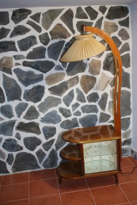 Mid-Century Floor Lamp with Built in Liquor Cabinet, 1960s-YZB-1822911