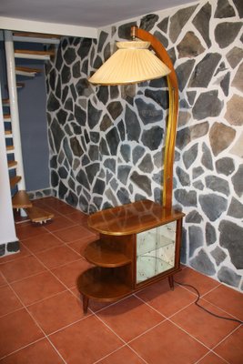 Mid-Century Floor Lamp with Built in Liquor Cabinet, 1960s-YZB-1822911