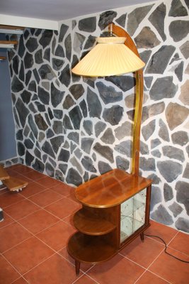 Mid-Century Floor Lamp with Built in Liquor Cabinet, 1960s-YZB-1822911