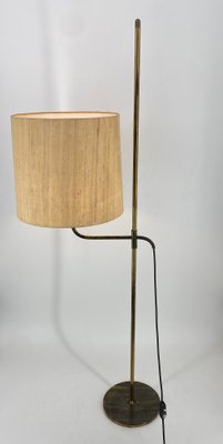 Mid-Century Floor Lamp with Height-Adjustable Fabric Shade by Florian Schulz, Germany, 1950s-CZ-2018308