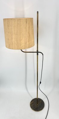 Mid-Century Floor Lamp with Height-Adjustable Fabric Shade by Florian Schulz, Germany, 1950s-CZ-2018308