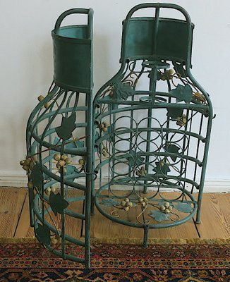 Mid-Century Florentine Vine-Leaf Domed Wine Rack-ED-1768548