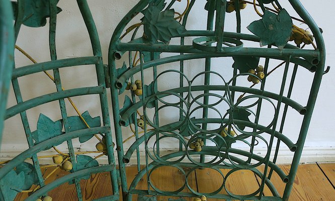 Mid-Century Florentine Vine-Leaf Domed Wine Rack-ED-1768548