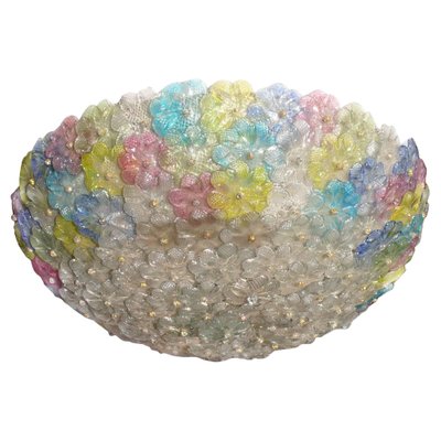 Mid-Century Flower Glass Ceiling Light, 1950s-MBH-1188594