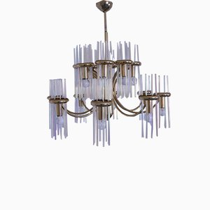 Mid-Century Fluorescent Glass Chandelier by Gaetano Sciolari-SXX-586657