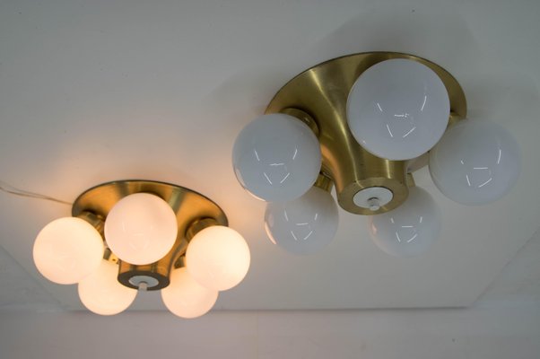 Mid-Century Flushmount or Wall Light from Elektroinstala Decin, 1970s, Set of 2-TZ-800351