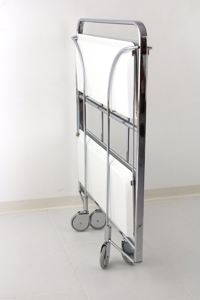 Mid-Century Foldable Dinette Serving Trolley from Bremshey Solingen, 1960s