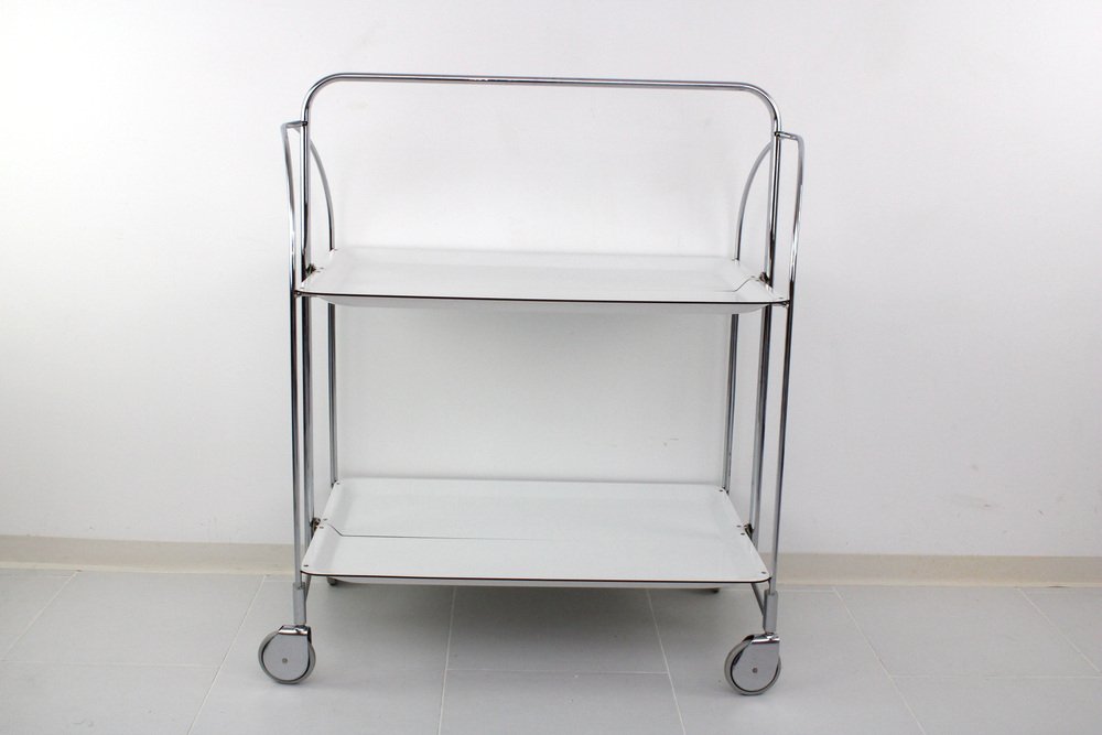 Mid-Century Foldable Dinette Serving Trolley from Bremshey Solingen, 1960s