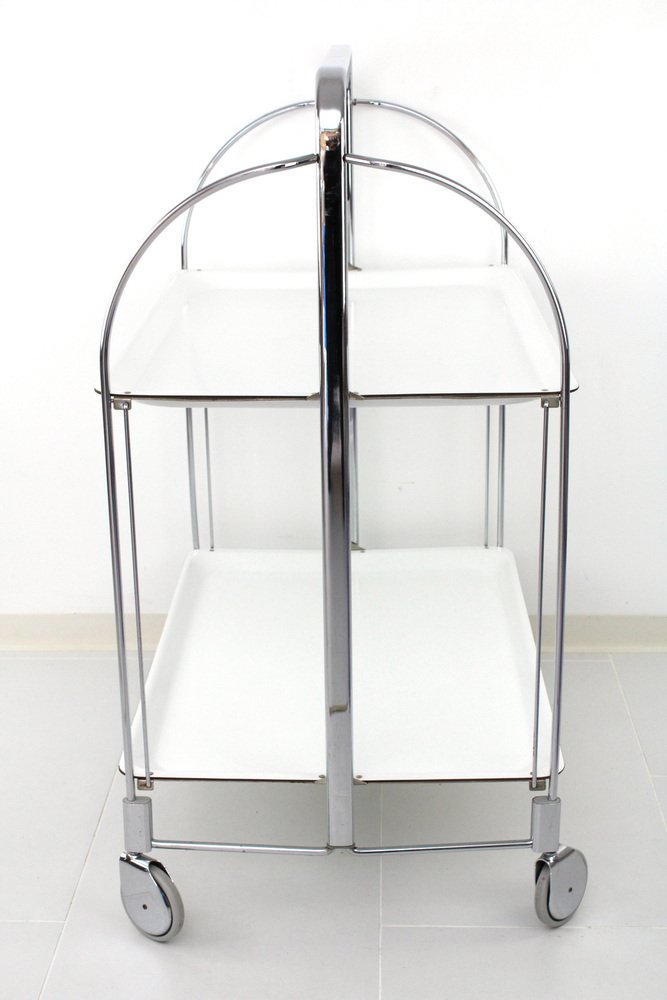 Mid-Century Foldable Dinette Serving Trolley from Bremshey Solingen, 1960s