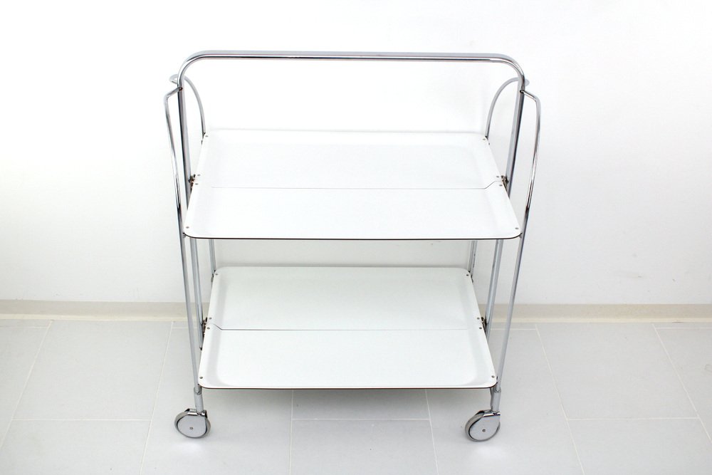 Mid-Century Foldable Dinette Serving Trolley from Bremshey Solingen, 1960s