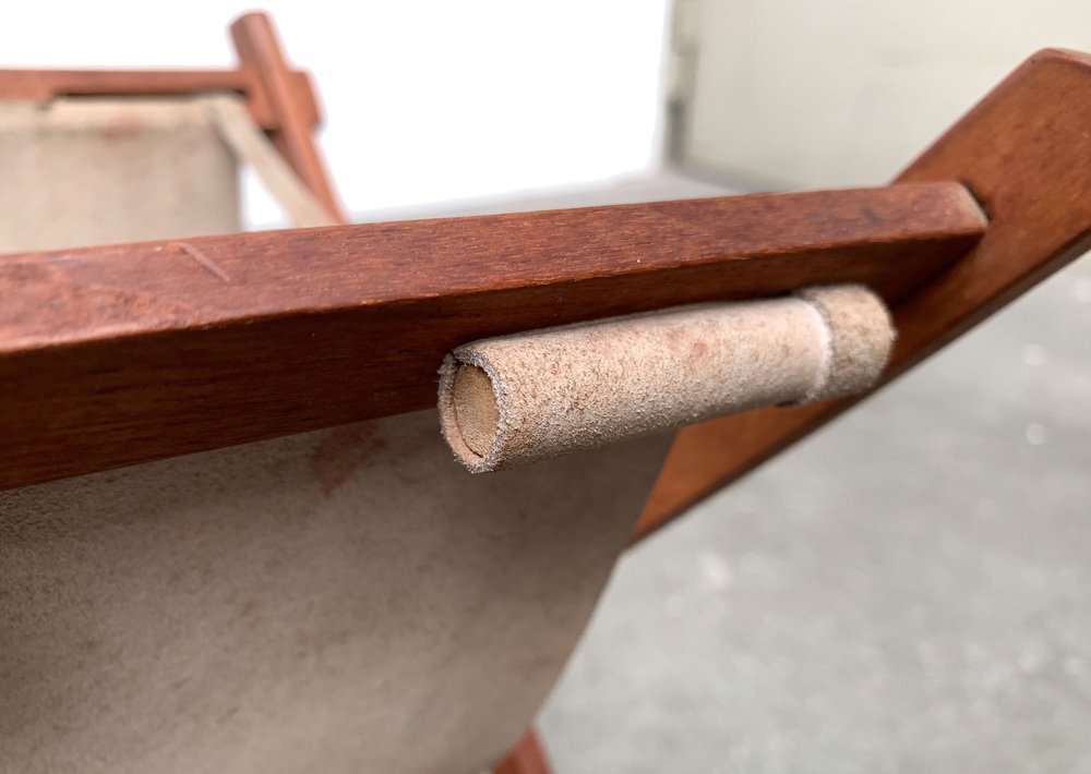 Mid-Century Foldable Magazine Holder in Teak, 1960s