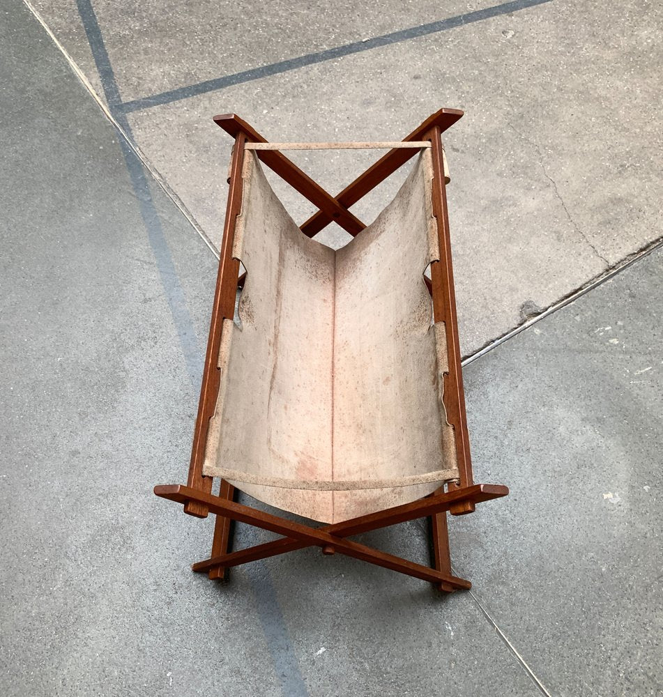 Mid-Century Foldable Magazine Holder in Teak, 1960s