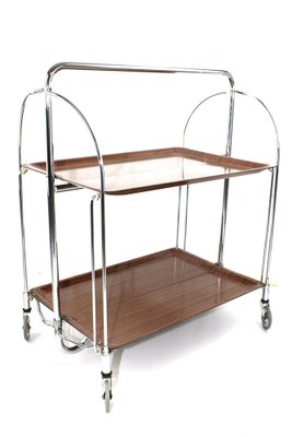 Mid-Century Foldable Serving Trolley from Bremshey Solingen, 1950s-ZWH-1311780