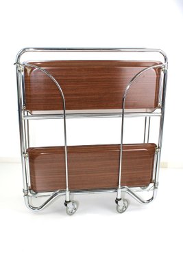 Mid-Century Foldable Serving Trolley from Bremshey Solingen, 1950s-ZWH-1311780