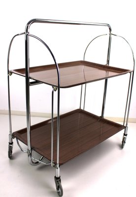 Mid-Century Foldable Serving Trolley from Bremshey Solingen, 1950s-ZWH-1311780