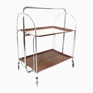 Mid-Century Foldable Serving Trolley from Bremshey Solingen, 1950s-ZWH-1311780