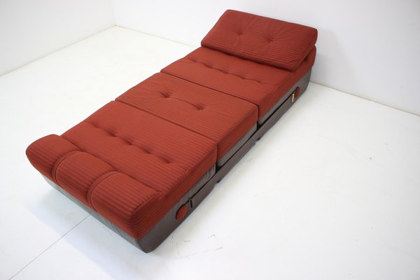 Mid-Century Folding Armchair & Footstool, 1970s, Set of 2-TZ-1147244