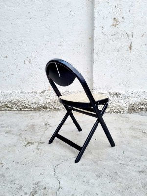 Mid-Century Folding Wooden Chair in the style of Achille Castiglioni, Italy, 1970s-PUG-1003725